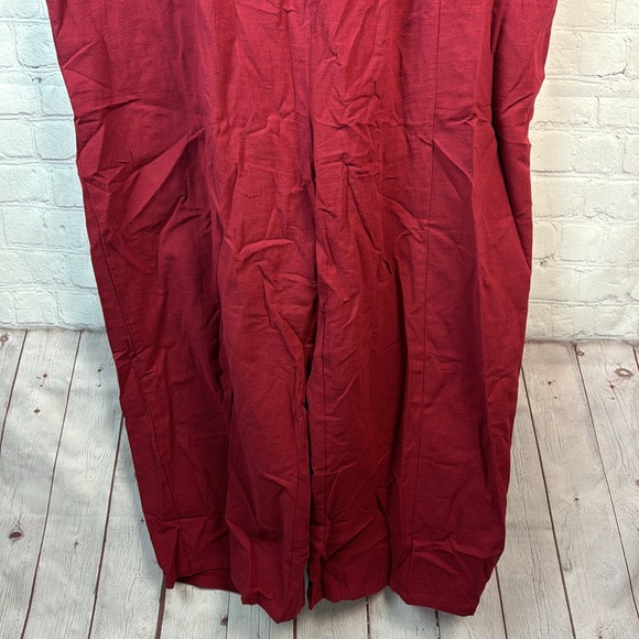 BloomChic Pleated Burgundy Jumpsuit Plus Size 1X - Picture 6 of 8